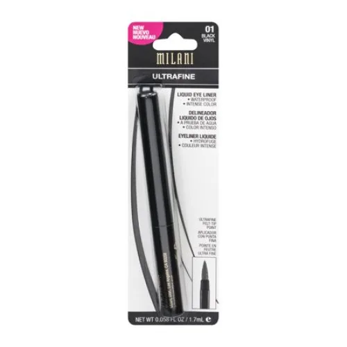 Delineador Líquido Milani Ultrafine Black Vinyl - MILANI - Higiene E Beleza