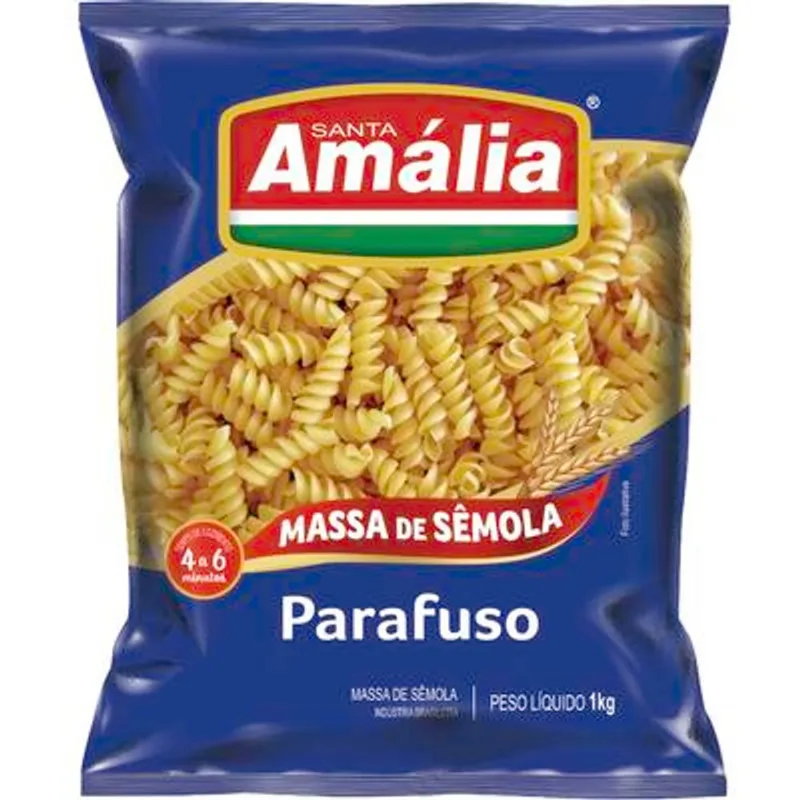 Macarrão de Sêmola Santa Amália Parafuso 1kg