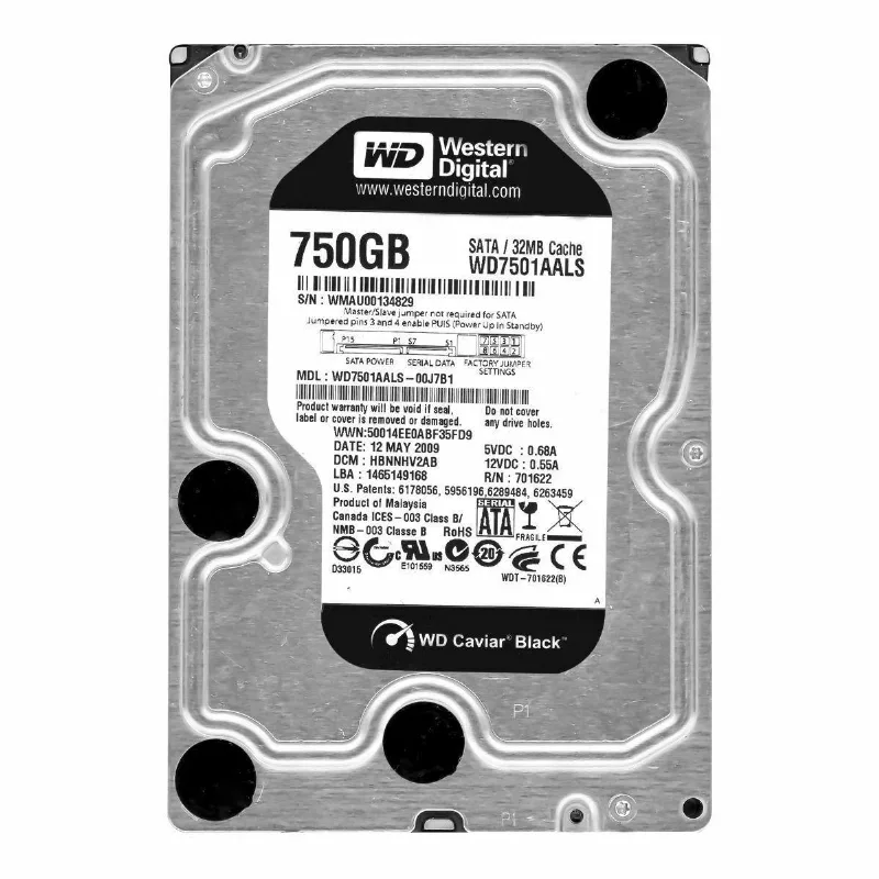 Disco Rígido Interno Wd7501aals 750gb 3.5 - Alto Desempenho