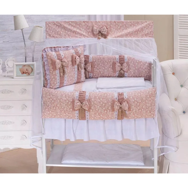 Kit Mini-Berço Menina 11 Peças - Doce Encanto