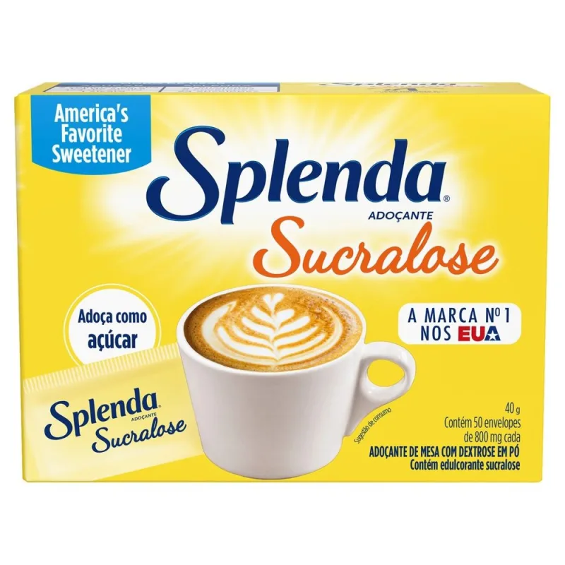 Adoçante Sucralose Em Pó 50 Sachês Splenda 40g - Não Informado - Mercearia