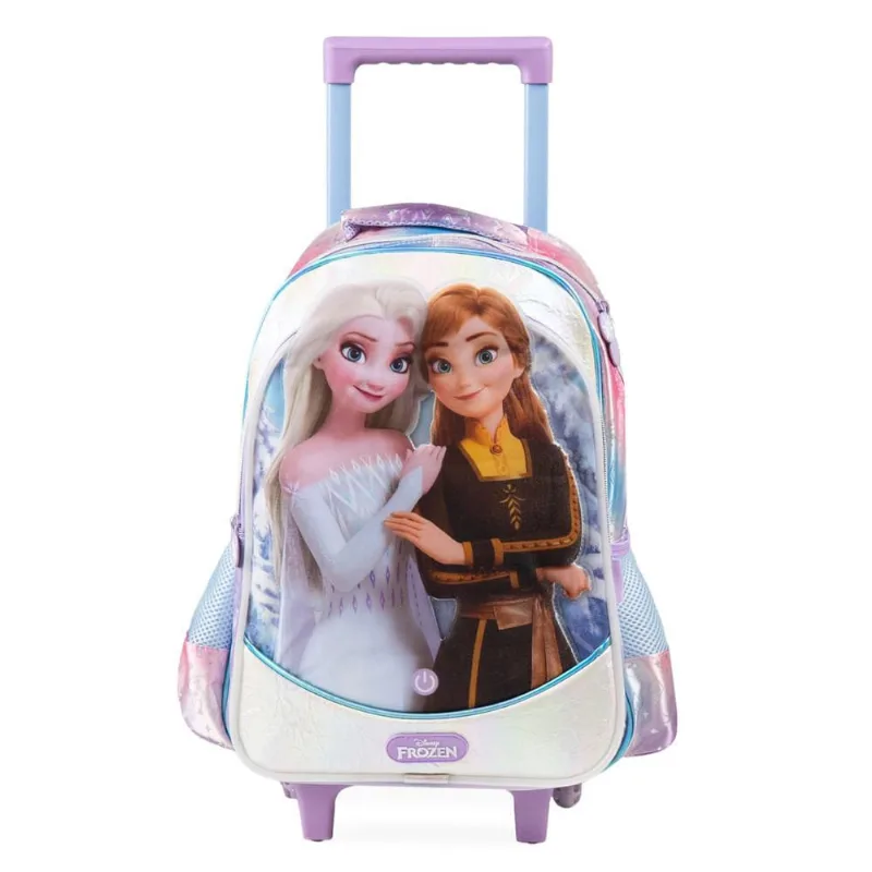Mochila de Rodinha Infantil Feminina Frozen Azul Claro U / Azul claro