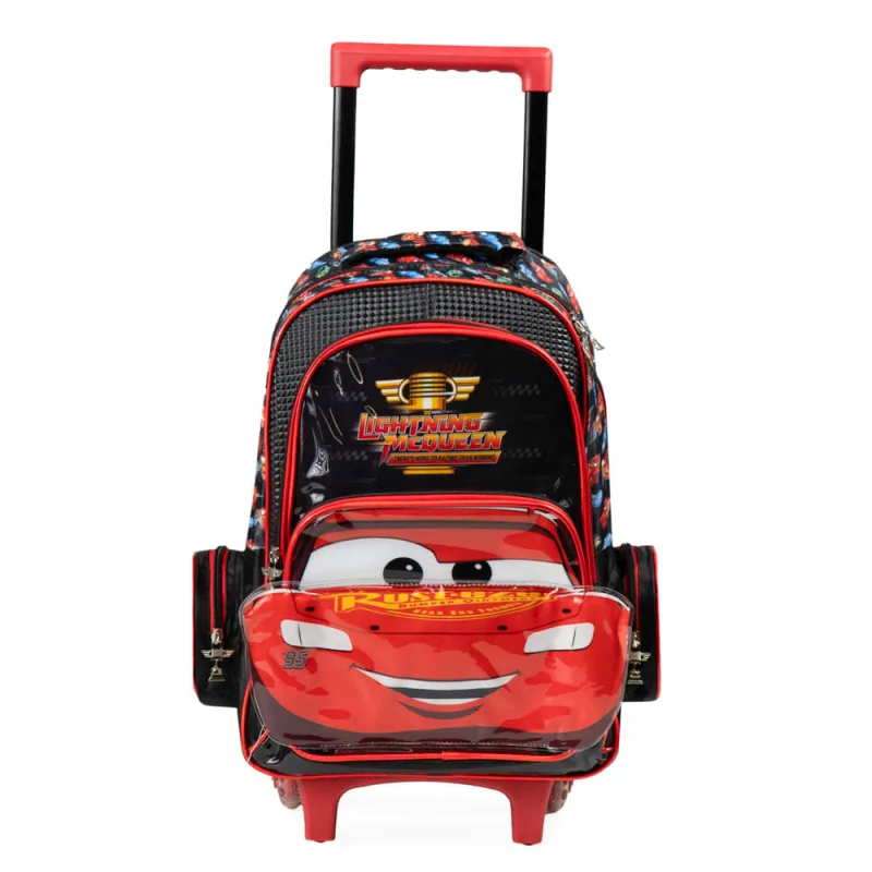 Mochila de Rodinhas Masculina Carros Vermelha - Disney - Escolar