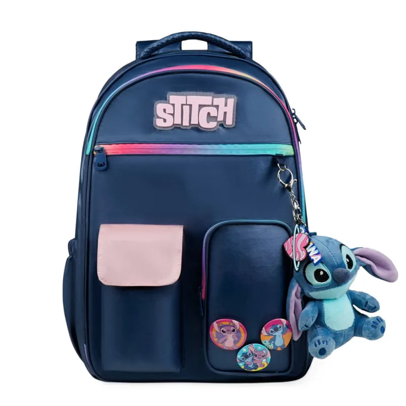 Mochila Escolar Feminina Stitch Ohana - Disney