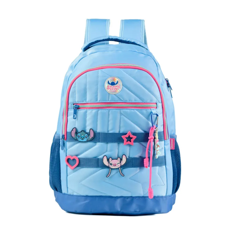 Mochila Escolar Feminina Stitch Star Azul - Disney - Escolar