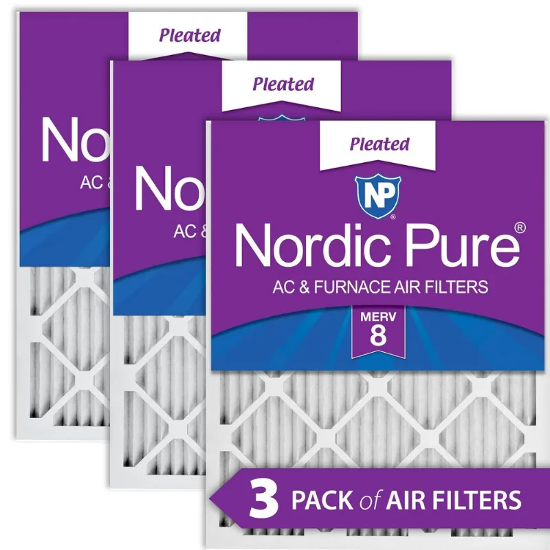 Filtros De Ar Nordic Pure Merv 8 16x20x1 (15,5 X 19,5 X 0,75) Pacote Com 3