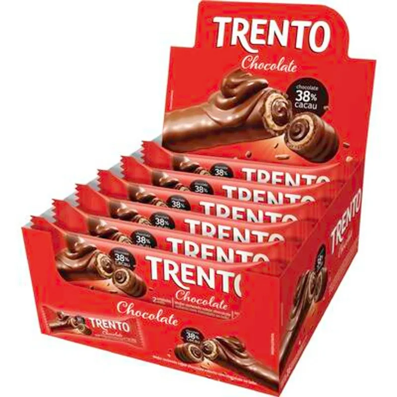 Biscoito Wafer Peccin Trento Chocolate 16x32g