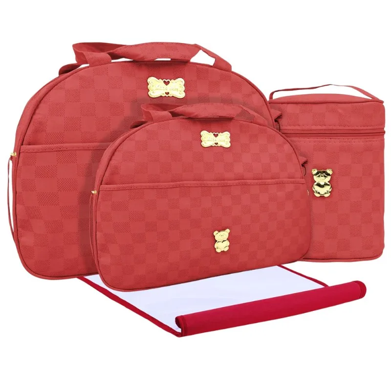 Kit Bolsas Maternidade Mave Baby 1053/1054 Vermelho