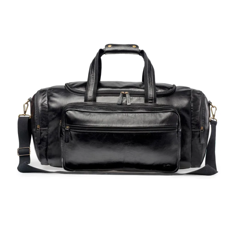 Bolsa de Viagem de Couro Grumari Preta - Bagaggio - Bolsa De Viagem