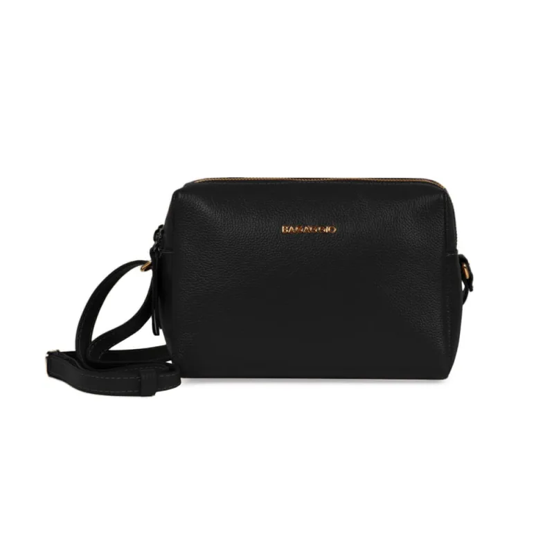 Bolsa Transversal Feminina em Couro Pequena Lisa Basic Preta - Bagaggio - Bolsas