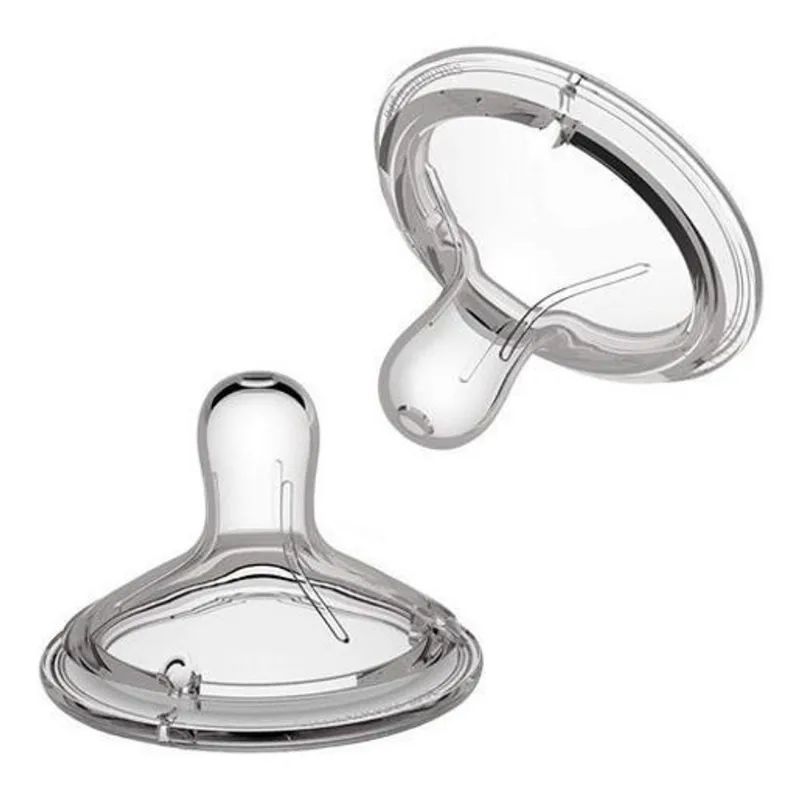 Bicos De Silicone Nanobebe Triplo Ventilado 2Pac Fluxo Médio