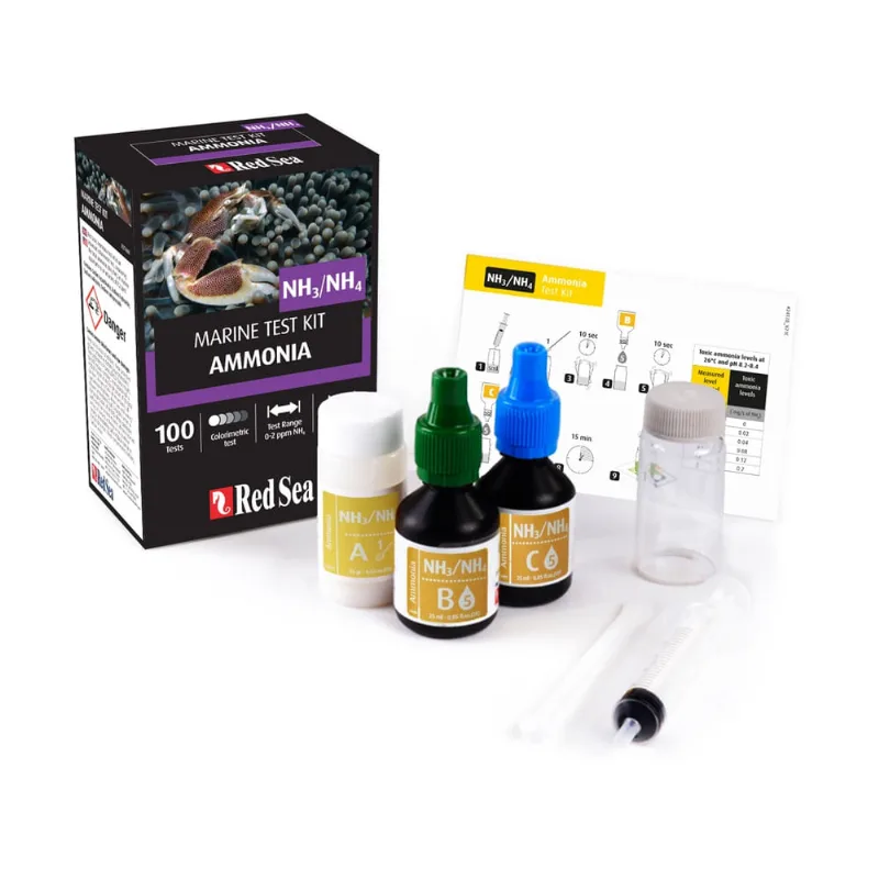 Teste red sea marine test kit ammonia (NH3/NH4) - 100 testes