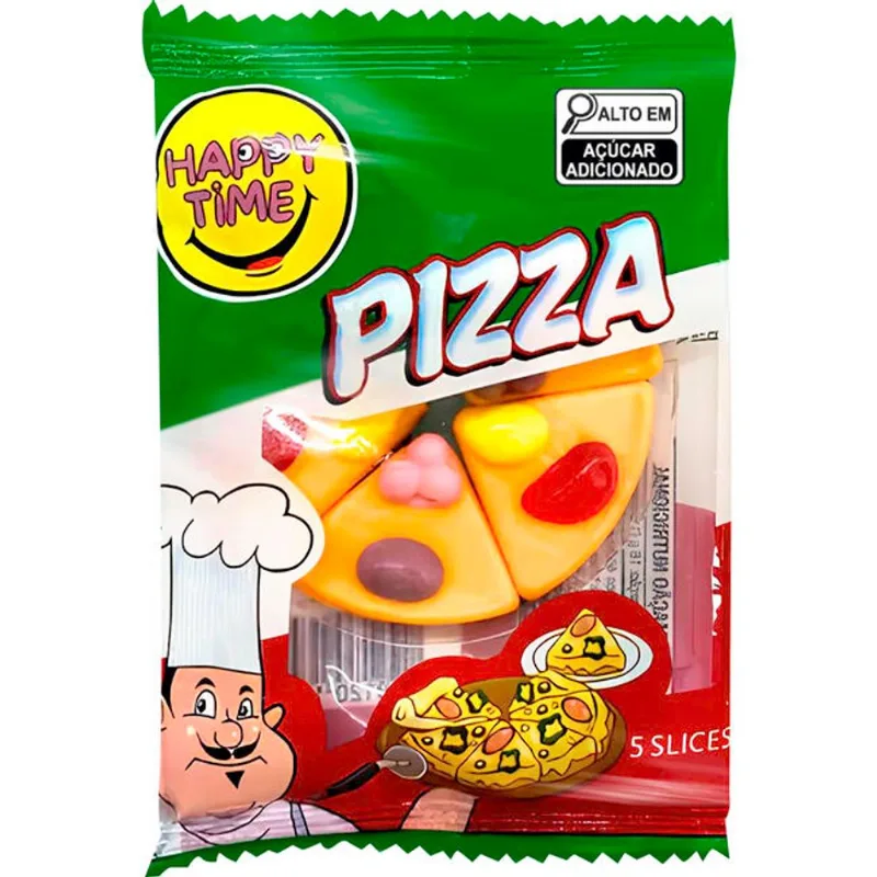 Bala de Gelatina Happy Time Pizza 16g