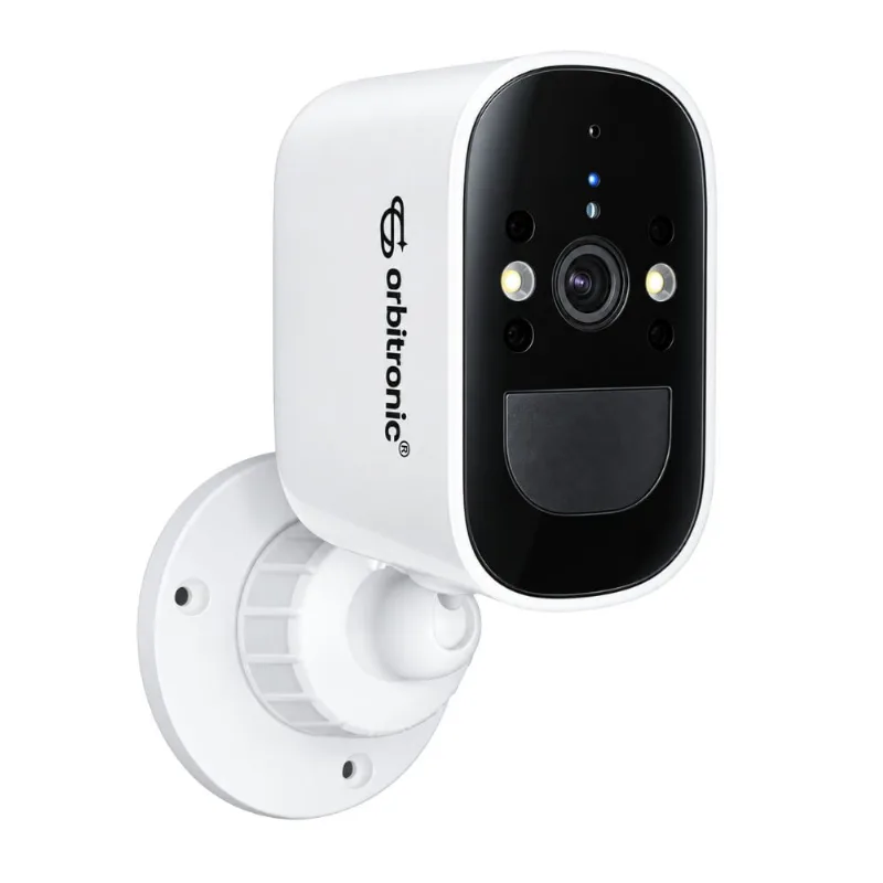 Câmera Wi-Fi Full HD 2MP ORB785 Externa á Bateria Orbitronic Câmera Wi-fi HD 2MP Externa IP66 à Bateria ORB785 Branca