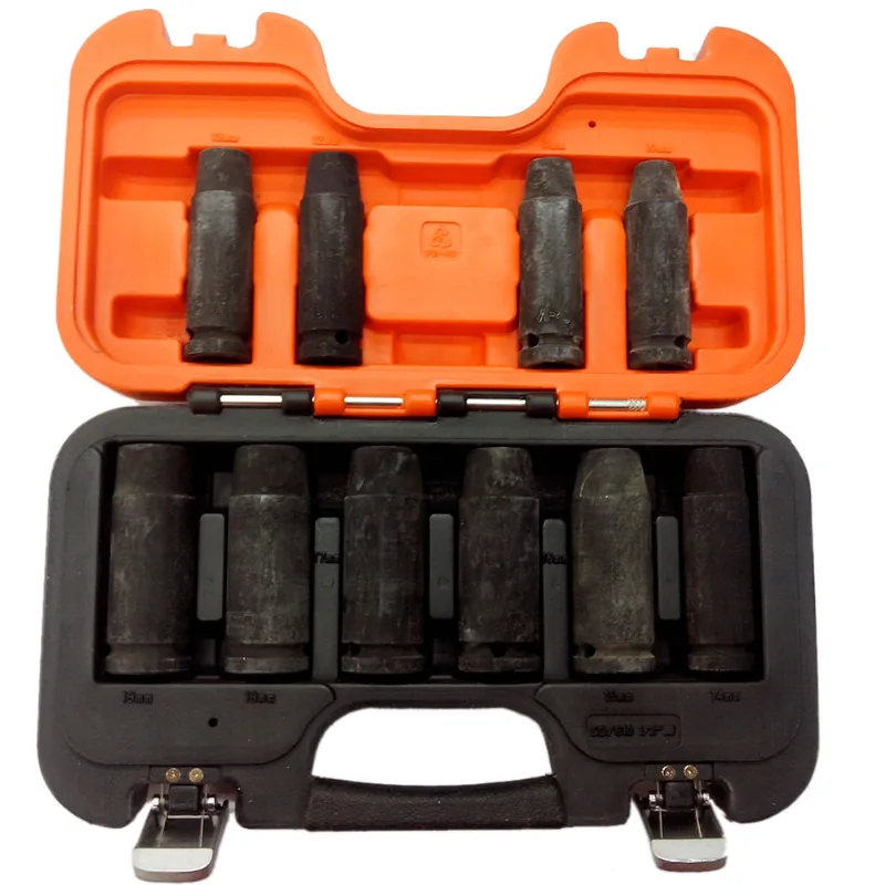 Jogo de Soquete Sextavado de Impacto Longo 1/2" 10 a 19mm Bahco 10 peças DD/S10