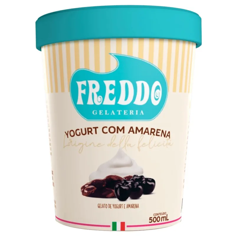 Sorvete Yogurt com Amarena Freddo 500ml - Freddo - Sorvete