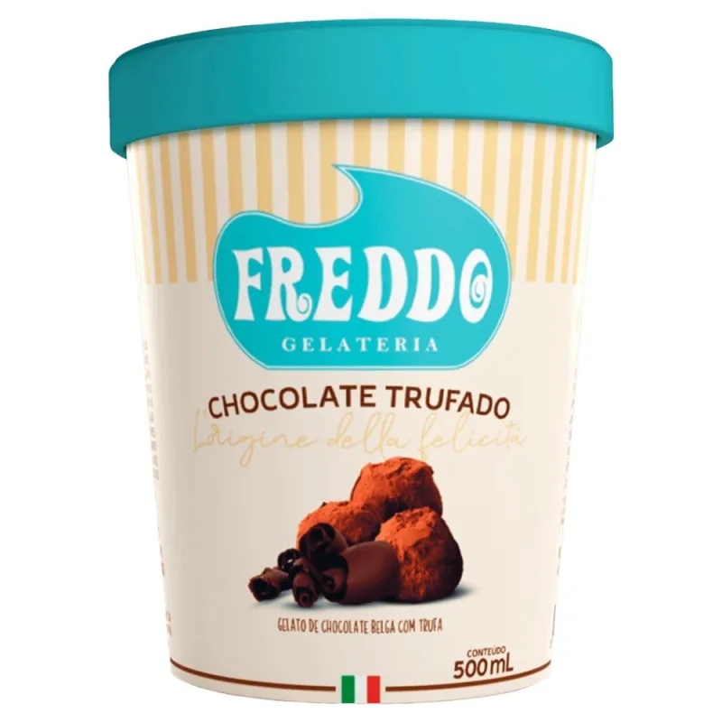 Sorvete Chocolate Belga Trufado Freddo 500ml - Freddo - Sorvete
