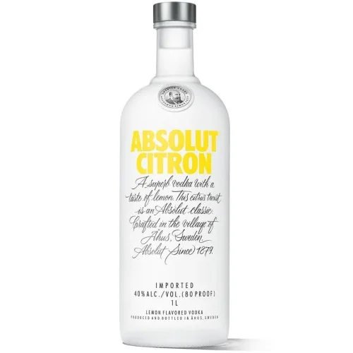 Vodka Destilada Aromatizada Absolut Citron Garrafa 1l - SUPER MARIO