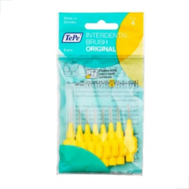 Escova Interdental 0.70mm Amarela TePe Higiene Completa Aparelhos Ortodônticos Cuidados Avançados Saúde Dentária Precisã