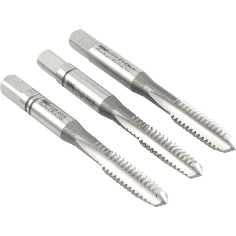 Jogo Macho Manual Aço Rápido BSW 1/4 " 3° Peça Direita DIN 351- DORMER - DORMER - Usinagem E Corte