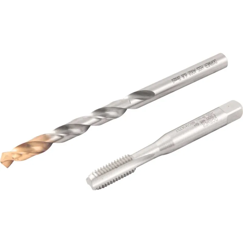 Jogo duopack macho manual 8 mm x 1,25 mm com broca 6,8 mm - DORMER - DORMER - Usinagem E Corte