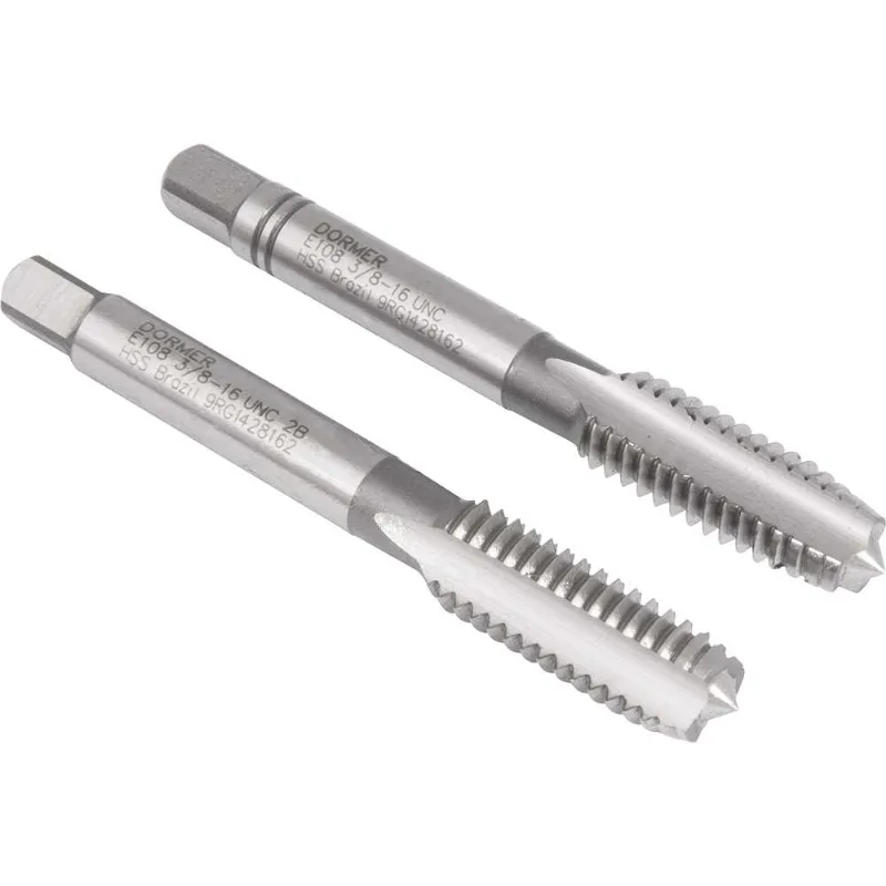 Jogo Macho Manual Aço Rápido UNC 3/8" 2 Peças Direito Din 352- Dormer