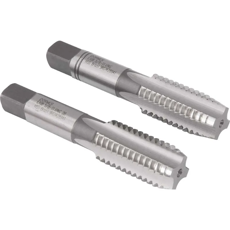 Jogo Macho Manual Aço Rápido UNC 5/8" 2Peças Direito DIN 352- Dormer