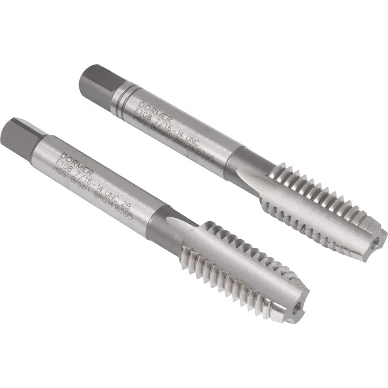 Jogo Macho Manual Aço Rápido UNC 7/ 16" 2Peças Din 352 - Dormer