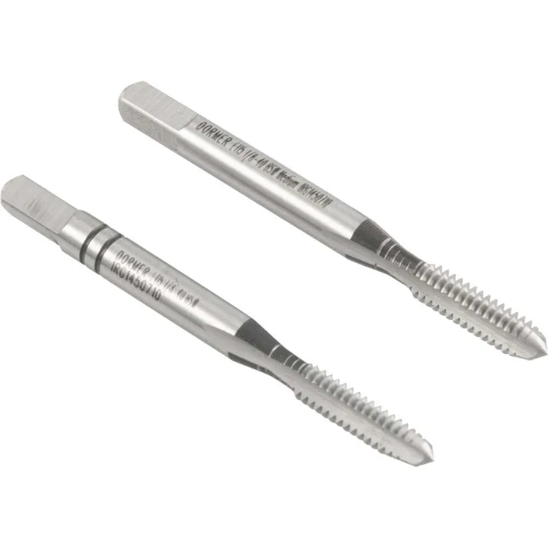 Jogo Macho Manual Aço Rápido BSW 1/8" 2 Peças DIN 351 - Dormer