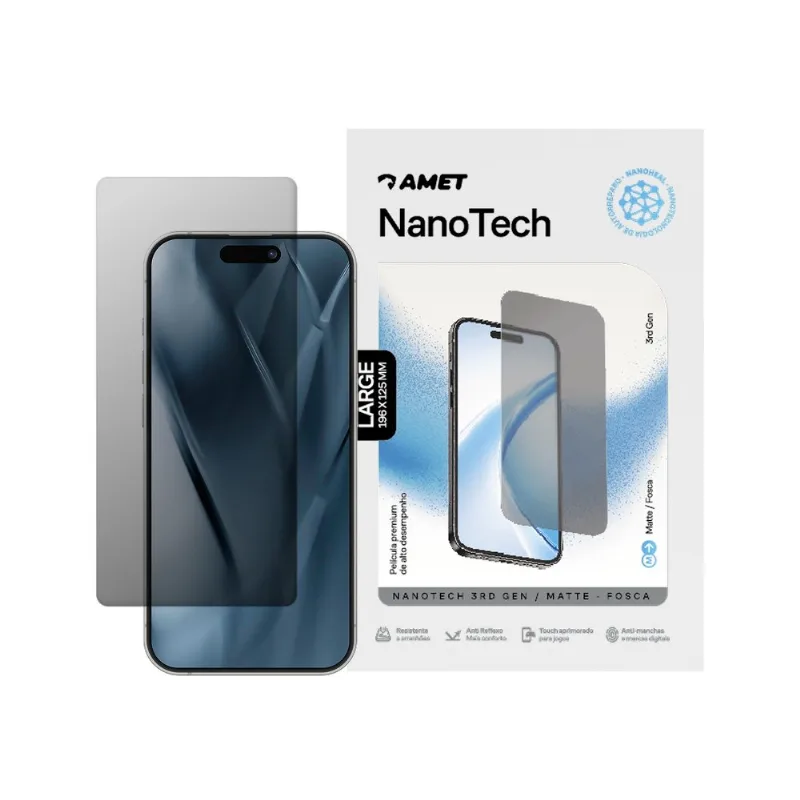 Película Amet Nanotech Matte 3ª Geração 19,6x12,5cm