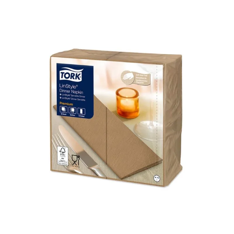 Guardanapo Premium LinStyle Dinner Napkin Biscoito Tork