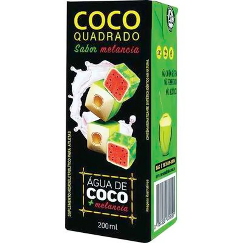 Água de Coco Quadrado Melancia 200ml