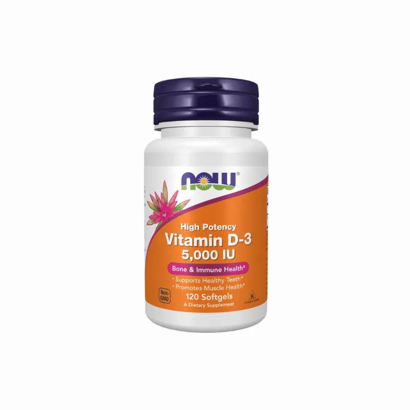 Vitamina D3 5.000 Ui Now Foods 120 Cápsulas