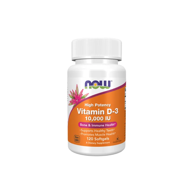 Vitamina D3 10.000 Ui 120 Softgels Now Foods