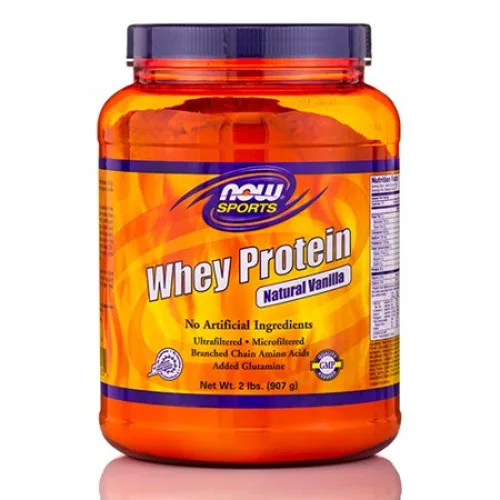 Whey Protein Natural Vanilla Nutrition For Optimal Wellness 2 Lb - NOW FOODS - Mercearia