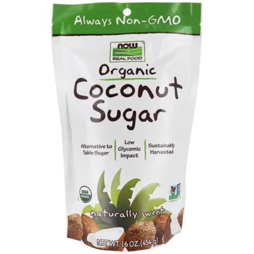 Now Foods Organic Coconut Sugar, 16 Ounce - NOW FOODS - Mercearia