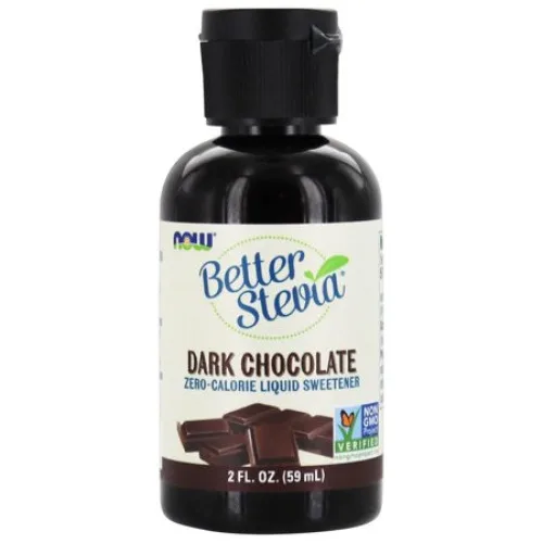 Stevia Extract Liquid Dark Chocolate Dark Chocolate - NOW FOODS - Mercearia