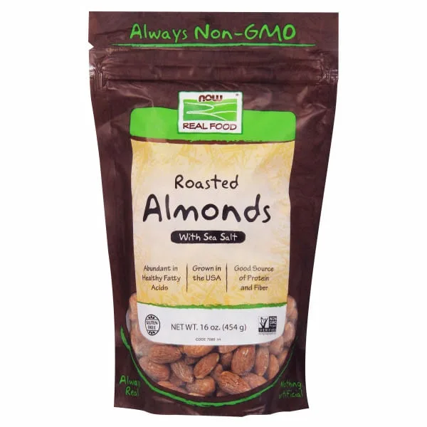 Amêndoas Now Foods Torradas Com Sal Marinho 454g (pacote De 2) - Não Informado - Hortifruti