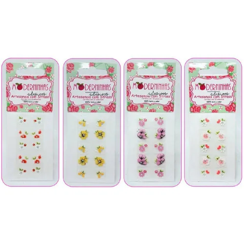 Adesivos Para Unhas Moderninha Artesanal Com Strass - ARTESANAL - Papelaria