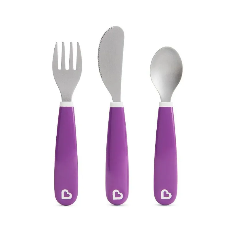 Talheres de Inox 3und Roxo Munchkin