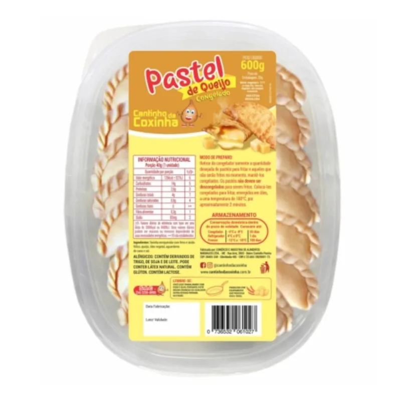 Pastel Cantinho da Coxinha Queijo 600g