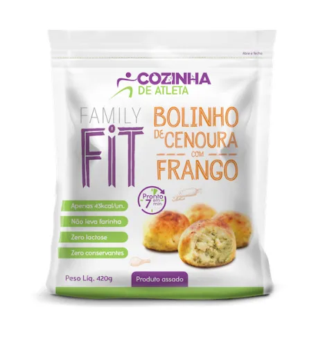 FAMILY FIT BOLINHO DE CENOURA COM FRANGO 420GRS
