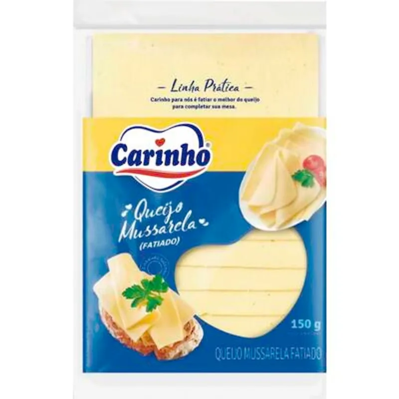Queijo Mussarela Carinho Fatiado 150g
