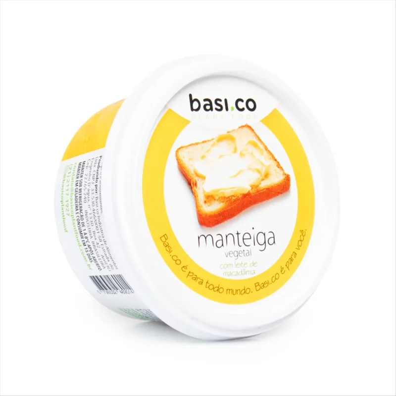 Manteiga Vegetal com Leite de Macadâmia Basi.Co 125g - BASICO PLANT FOOD - Frios E Laticinios