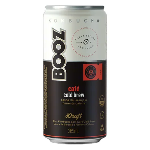 KOMBUCHA CAFÉ COLD BREW BOOZ DRAFT CCB LATA 269ML - CAFÉ