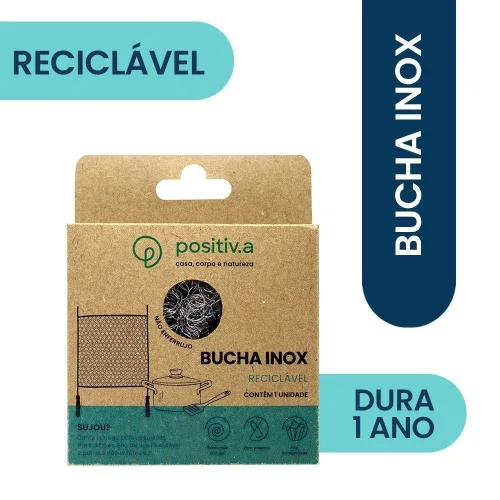 BUCHA DE INOX SUSTENTÁVEL E ECOLÓGICA  DA POSITIVA - INOX - Bazar