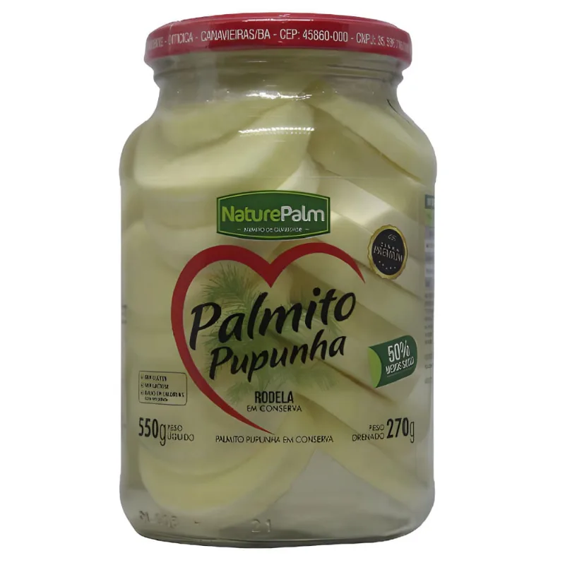 Palmito Pupunha Naturepalm Espaguete Pote 270g