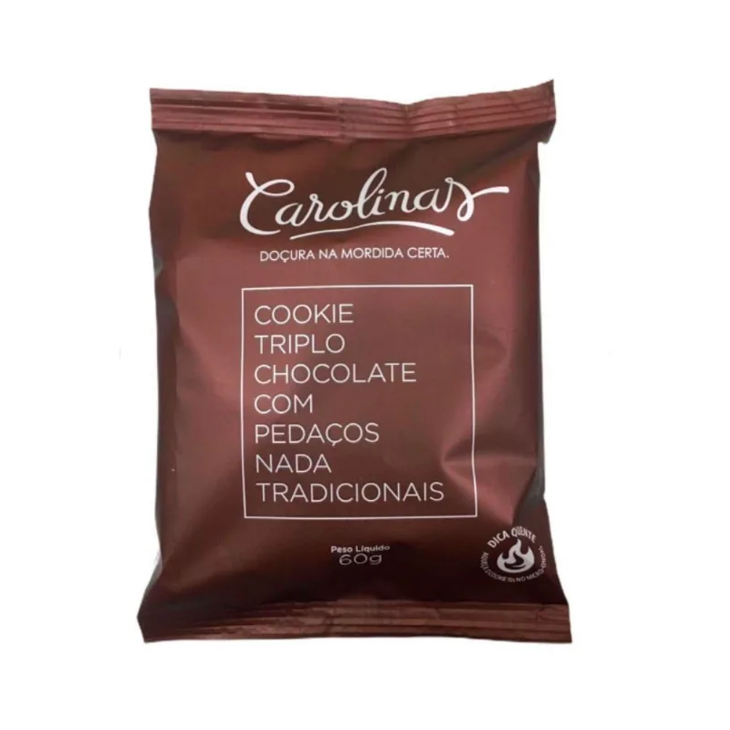 Cookie Triplo Chocolate Carolinas 60g
