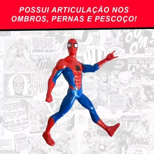 Boneco Marvel Homem Aranha 22cm - Boneco Dos Vingadores - Marvel All Seasons - Panami