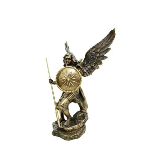 Anjo Rafael Em Bronze 23cm Silk Garden - SILK GARDEN
